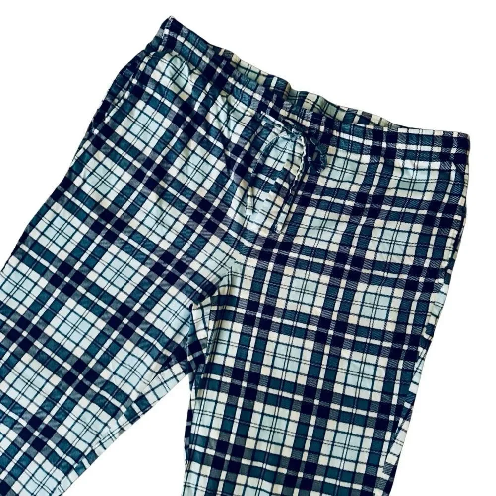 Sonoma Blue Plaid Drawstring Pajama Pant Size Large